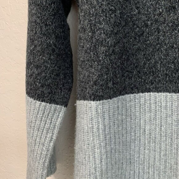 Michael Michael Kors Colorblock Sweater Womens Large Mock Neck Wide Drop Sleeves - Picture 7 of 11